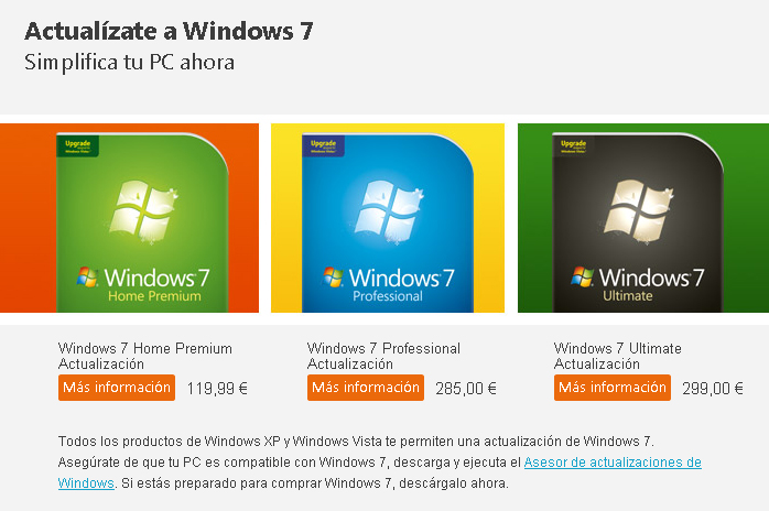 Precio windows 7 original por paises en Mexico Argentina Colombia Chile por version